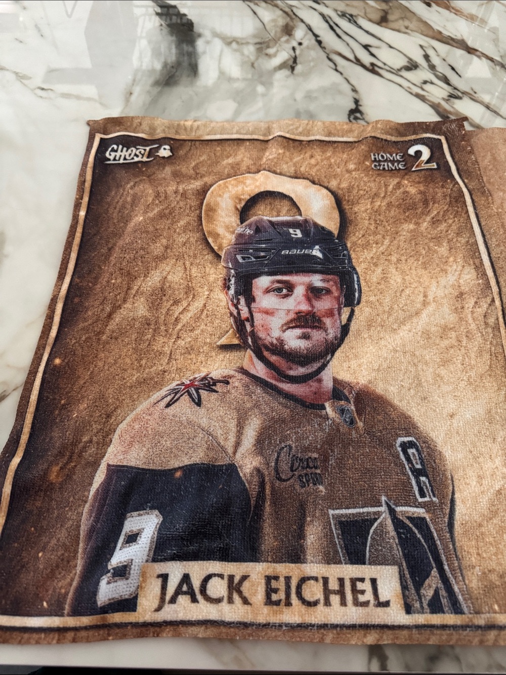 Set of 2 Jack Eichel Vegas Golden Knights Player Towel - Gold & Black